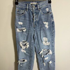 Pacsun High-Rise Straight Distressed Jeans